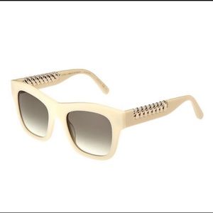 Stella McCartney white square chain sunglasses
